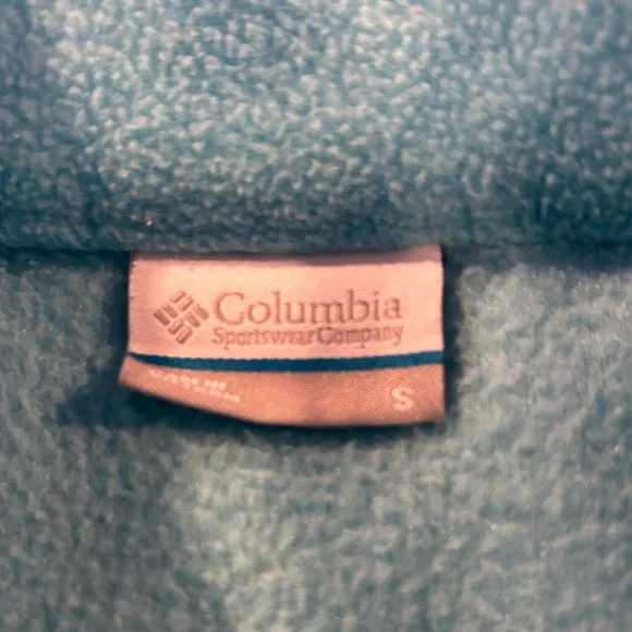 Columbia blue green fleece zip up jacket size S - Picture 4 of 4